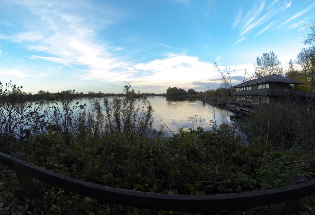 Lake with slight orange glow