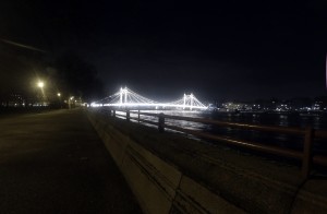 View of Albert Bridge at night