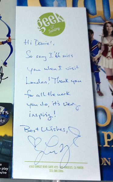 Picture of a handwritten note