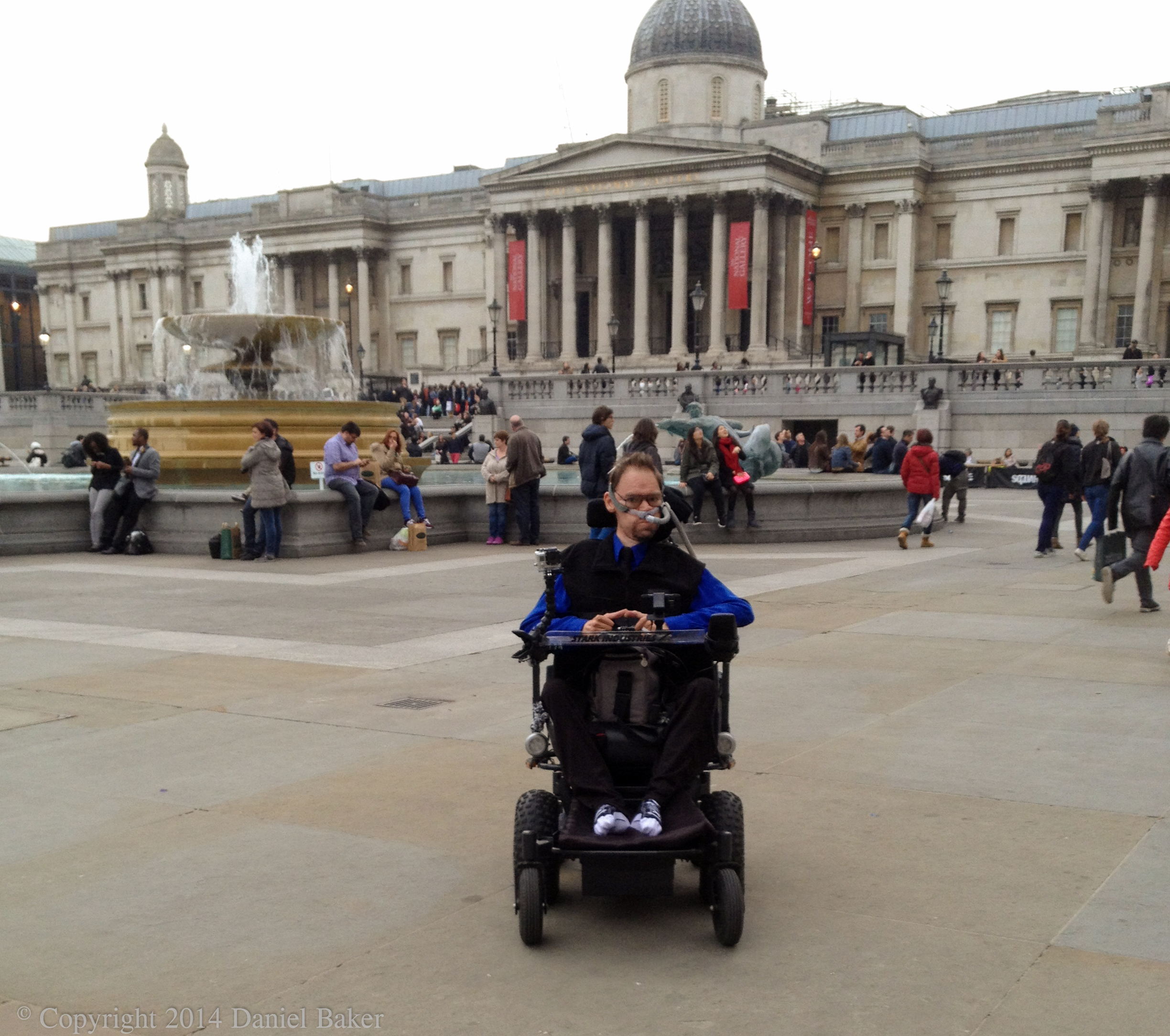 Daniel Baker in Trafalgar Square