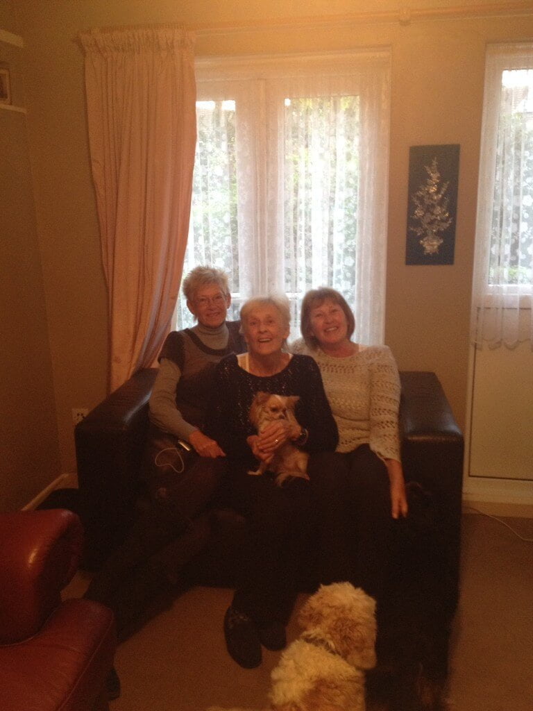 Left to right, Aunty Jen, Aunty Cyndy and Mum