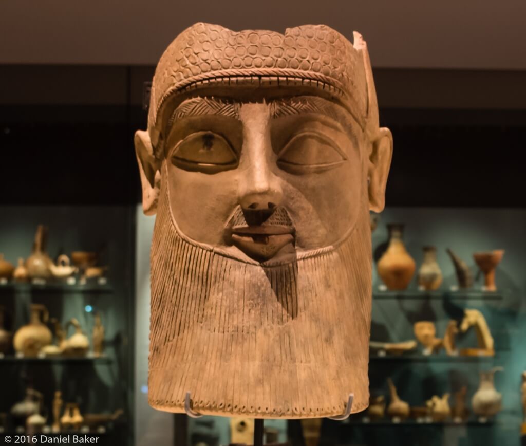 A Syrian style head statue at the Ashmolean Museum