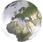 The Earth as a frosted glass marble