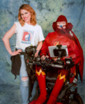 MCM Comic Con Birmingham Billie Piper and Daniel Baker cosplaying as The Flash
