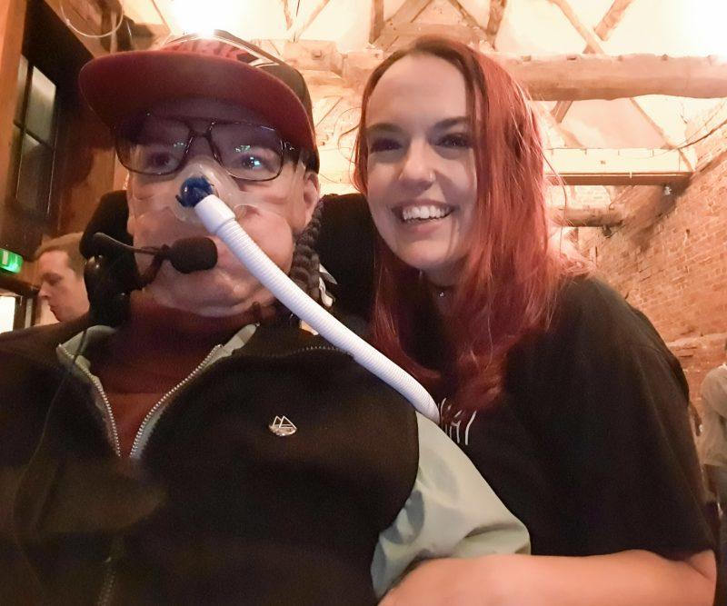 Verity White hugging Daniel Baker