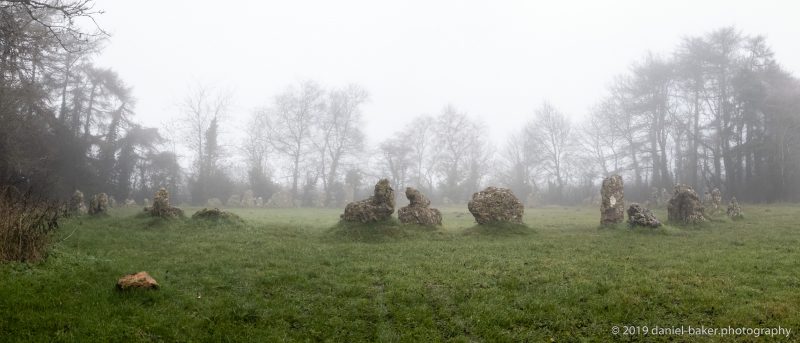 misty picture of the Rollright stones