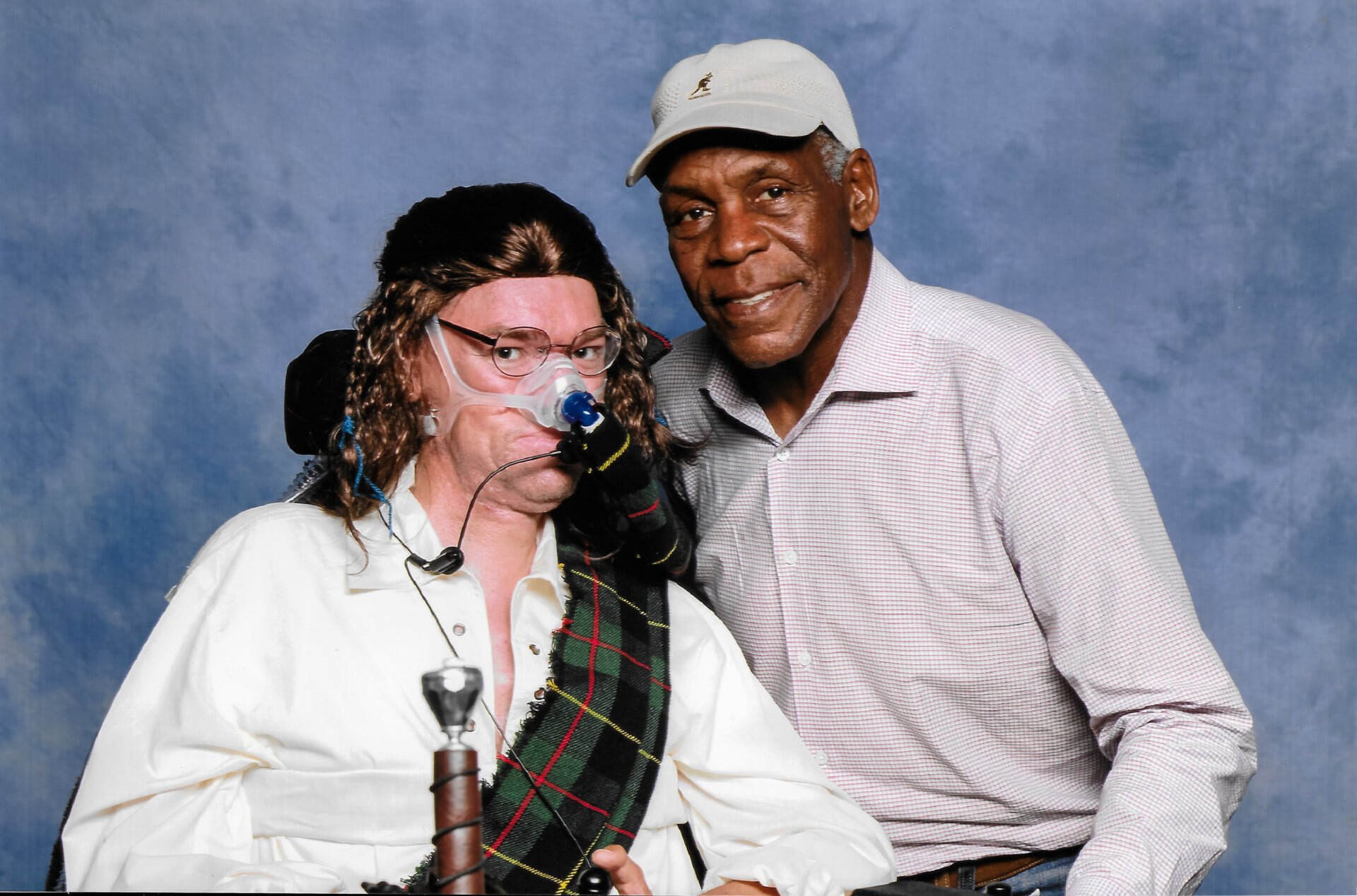 Danny Glover with Daniel Baker dressed as The Highlander