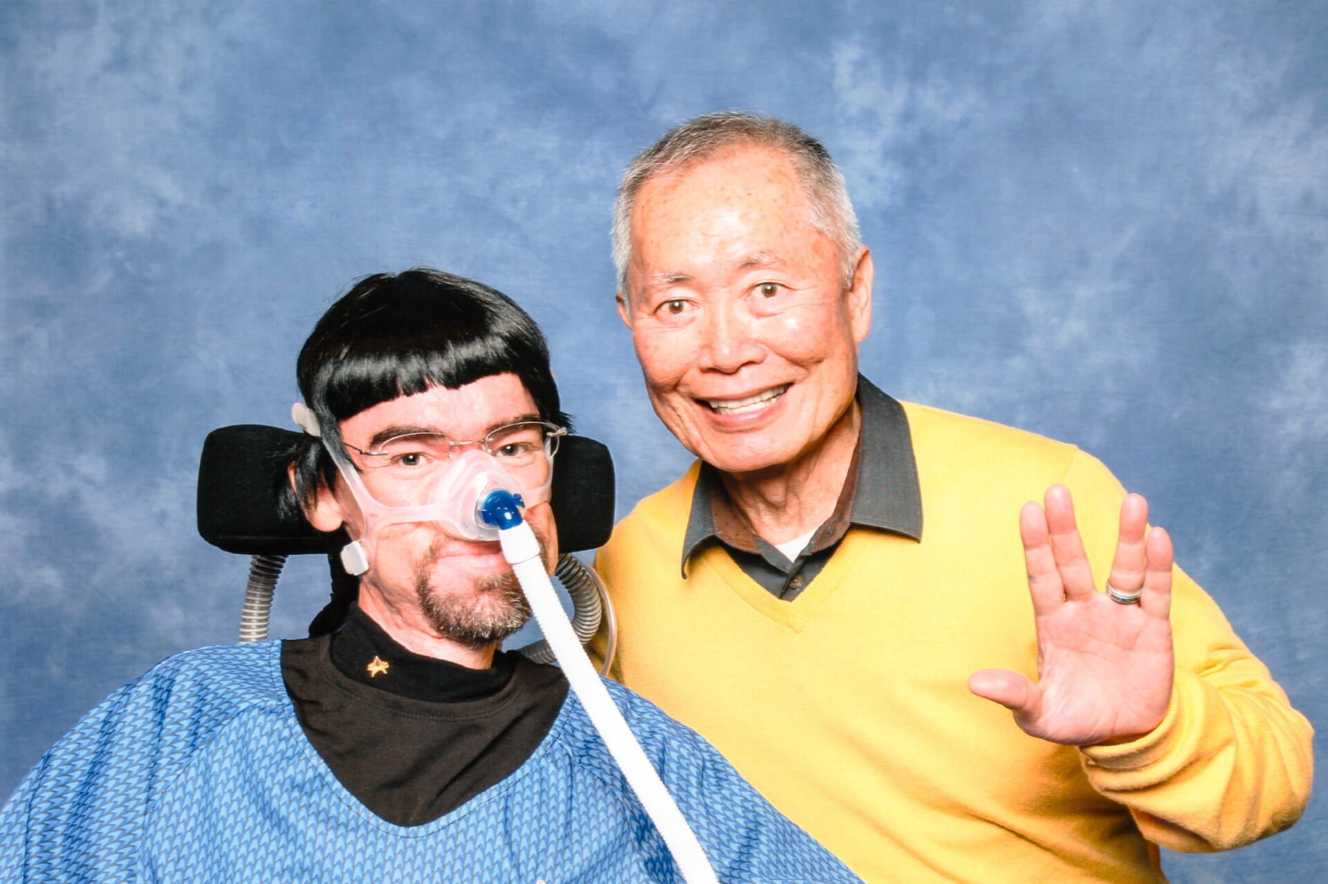 George Takei with Daniel Baker in a Star Trek costume