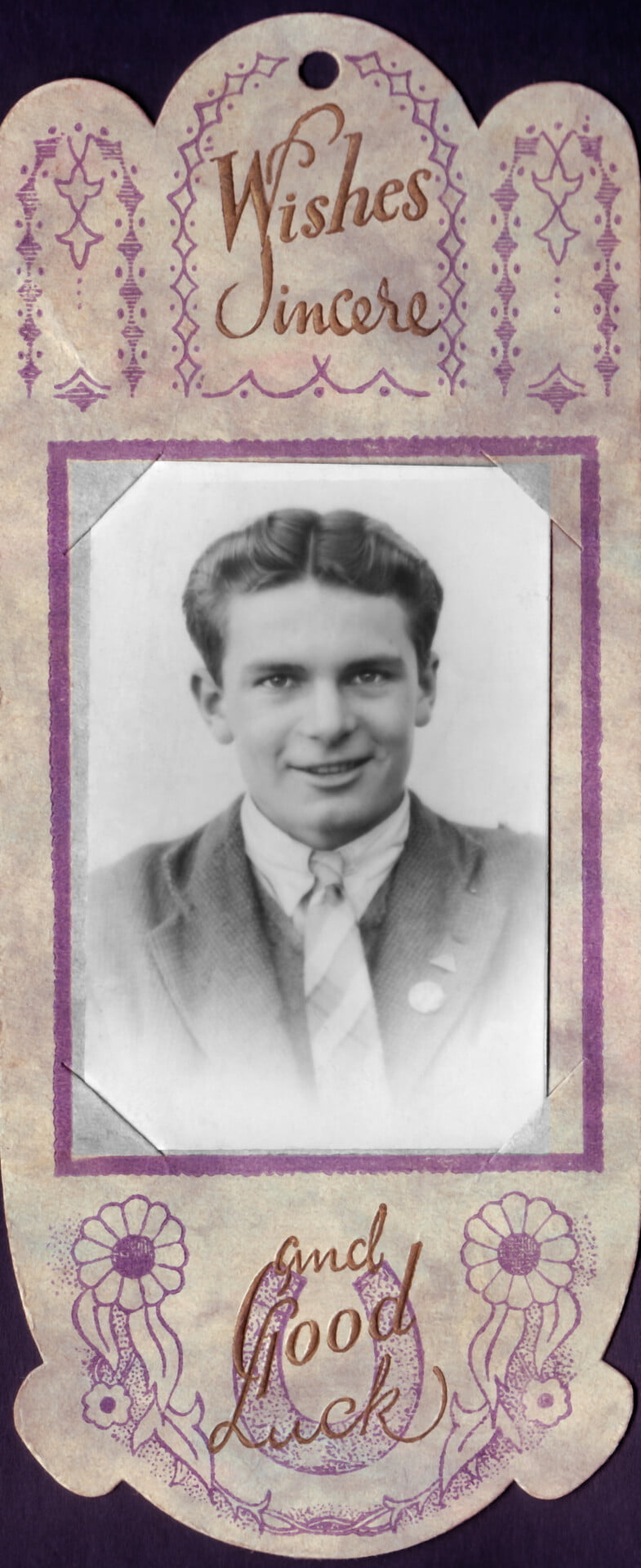 Black and white photo portrait of a young man