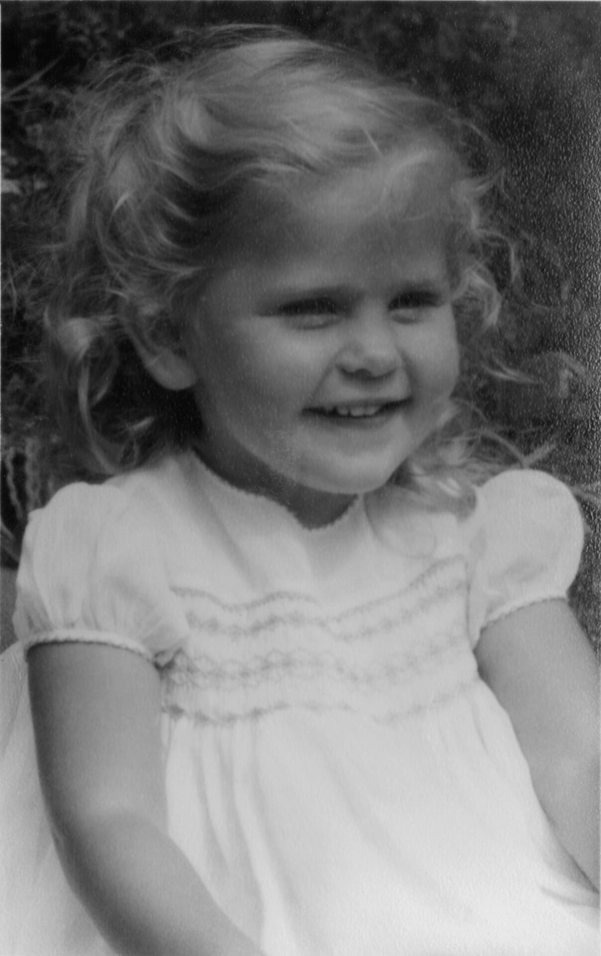 Black and White photo of a young girl