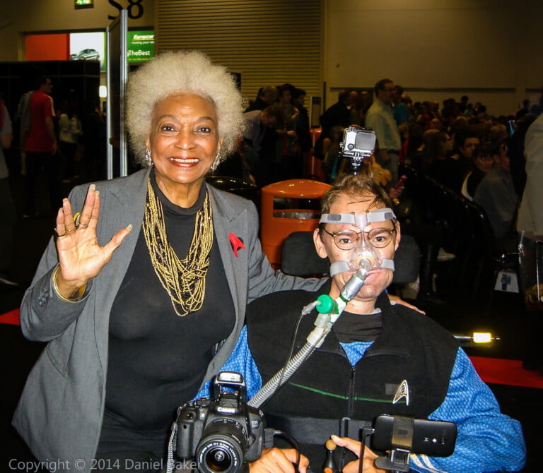 Nichelle Nichols with Daniel Baker