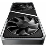 Stock photo of an RTX 3060 Ti Founders Edition GPU