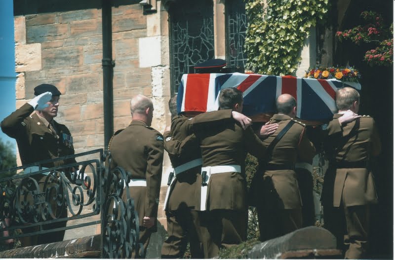 soldiers carrying Martin Baker's coffin